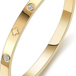 Bracelets d'amitié plaqués or 18 carats avec pierres CZ