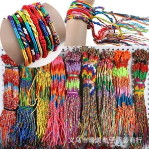 12 X Bracelets d'amitié en fil de coton tissé à la main, tissés à la main, brésiliens