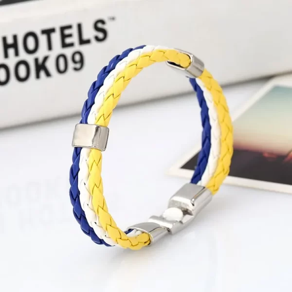 Meilleures ventes 2023! Bracelets d'Équipe de Football en Cuir pour Homme, Femme, Espagne, Russie, France, Brésil, Allemagne – Image 9