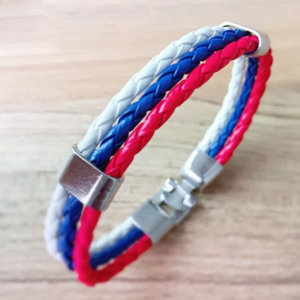 Meilleures ventes 2023! Bracelets d'Équipe de Football en Cuir pour Homme, Femme, Espagne, Russie, France, Brésil, Allemagne – Image 2
