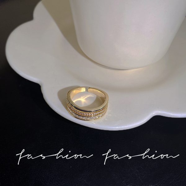 Anneaux de chaîne de ceinture pour femmes et hommes, bague en acier inoxydable plaqué or, tendance de luxe, mode coréenne, bijoux esthétiques, 2024 – Image 23