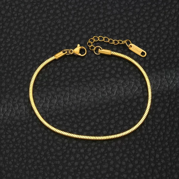 Bracelet Carré Simple en Acier Inoxydable pour Homme et Femme, Bijoux Hip-Hop, Accessoires de ix, Salle Sophia – Image 4