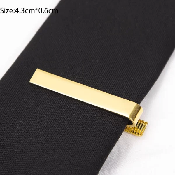 Nouveaux pinces à cravate pour hommes en métal cravate barre robe chemises épingle à cravate pour cérémonie de mariage métal couleur argent pince à cravate homme accessoires – Image 7
