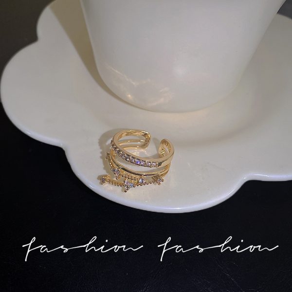 Anneaux de chaîne de ceinture pour femmes et hommes, bague en acier inoxydable plaqué or, tendance de luxe, mode coréenne, bijoux esthétiques, 2024 – Image 19