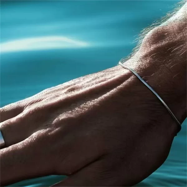 Bracelet Carré Simple en Acier Inoxydable pour Homme et Femme, Bijoux Hip-Hop, Accessoires de ix, Salle Sophia – Image 3