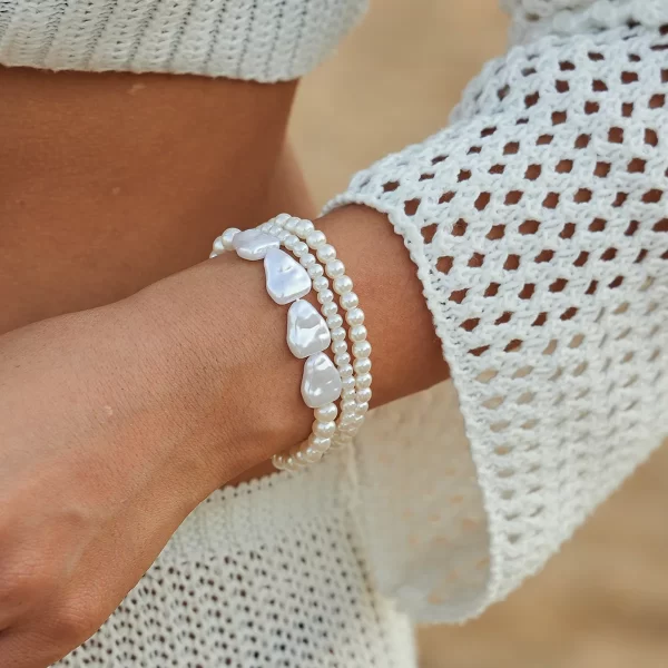 Collier de perles multicouche élégant pour femme, collier de déclaration de mariage, bijoux personnalisés, mode vintage, fête – Image 9