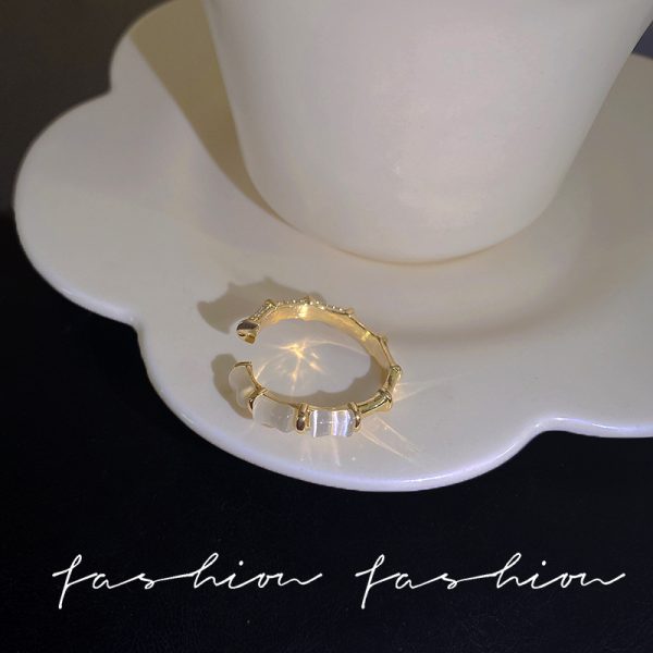 Anneaux de chaîne de ceinture pour femmes et hommes, bague en acier inoxydable plaqué or, tendance de luxe, mode coréenne, bijoux esthétiques, 2024 – Image 15