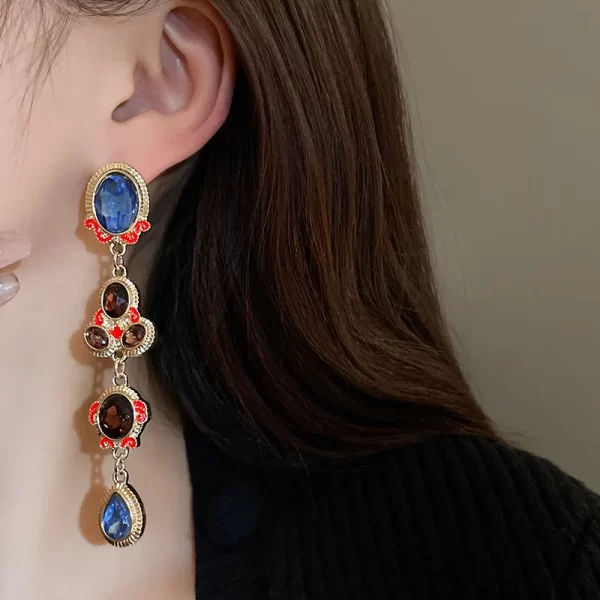 Collier en or de dubaï pour femmes, bijoux médiévaux en diamant et perles, ensembles de bijoux pour femmes – Image 4