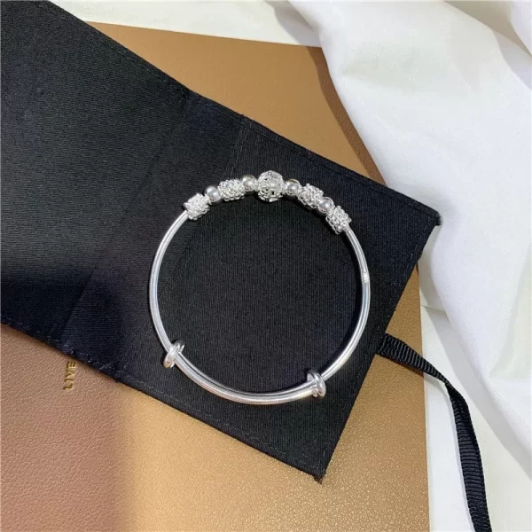 Bracelets de perles porte-bonheur en argent regardé 925 pour femmes, mode coréenne, bracelets de créateurs de luxe, fête, cadeaux de bijoux de mariage, nouveau – Image 3