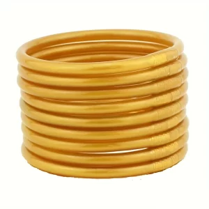 9 pièces/ensemble bouddhiste Jonc Bracelet bijoux léger nœud papillon paillettes gelée Silicone Bracelet pour femmes bouddha filles
