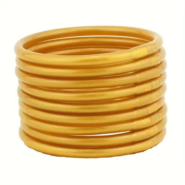 9 pièces/ensemble bouddhiste Jonc Bracelet bijoux léger nœud papillon paillettes gelée Silicone Bracelet pour femmes bouddha filles
