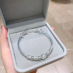 Bracelets de perles porte-bonheur en argent regardé 925 pour femmes, mode coréenne, bracelets de créateurs de luxe, fête, cadeaux de bijoux de mariage, nouveau