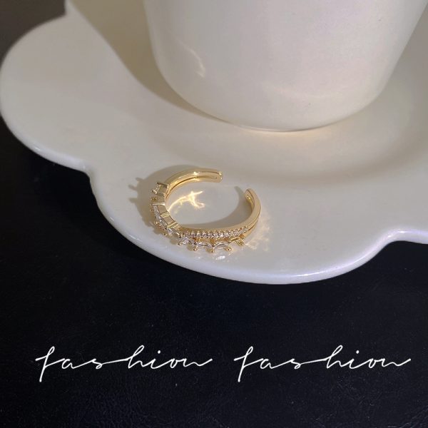 Anneaux de chaîne de ceinture pour femmes et hommes, bague en acier inoxydable plaqué or, tendance de luxe, mode coréenne, bijoux esthétiques, 2024 – Image 18