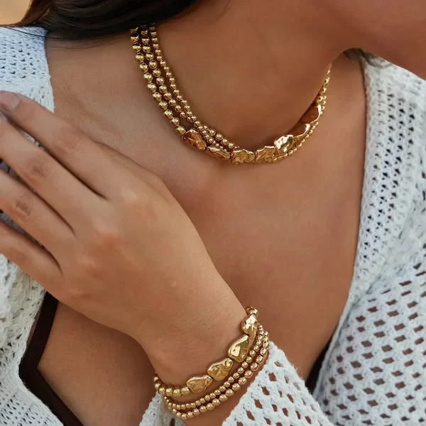 Collier de perles multicouche élégant pour femme, collier de déclaration de mariage, bijoux personnalisés, mode vintage, fête – Image 6