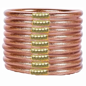 9 pièces/ensemble brillant Jonc bouddhiste Bracelets Bracelet paillettes rempli gelée Silicone Bracelets ensemble, pulseras pan de oro Bracelet pour les femmes