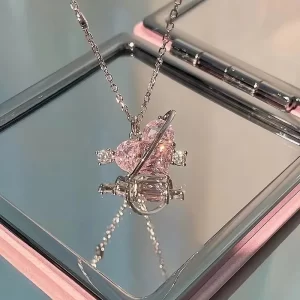 Zcompresses-Collier pendentif coeur et planète en cristal Y2K pour femme, breloque esthétique, clavicule, cadeaux de bijoux JOParty Girl, 24 nouveaux, mode
