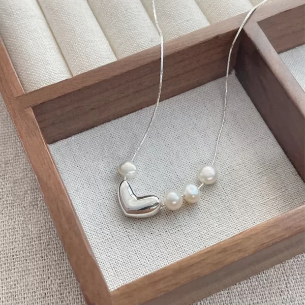 Collier de perles en argent 925 pour femmes, cadeau coréen polyvalent, simplicité irrégulière, bijoux, livraison directe