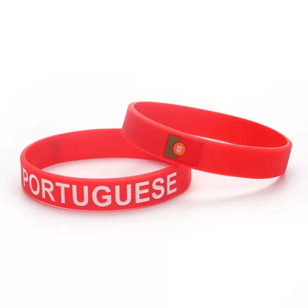 2 pièces sport Silicone Bracelet graver pays drapeau bracelets hommes femmes élastique argentine France brésil accessoires de mode – Image 10