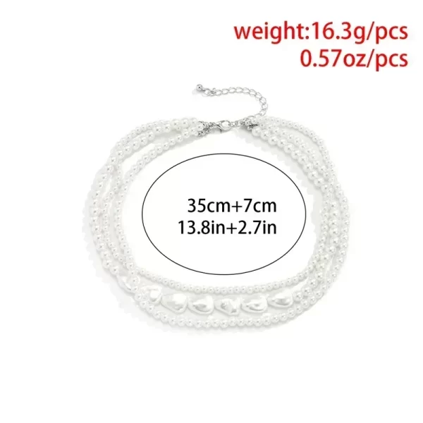 Collier de perles multicouche élégant pour femme, collier de déclaration de mariage, bijoux personnalisés, mode vintage, fête – Image 4
