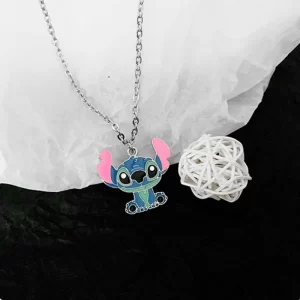 Disney mode dessin animé mignon gros point d'oreille Couple collier personnalisé Hip Hop pendentif chaîne de pull