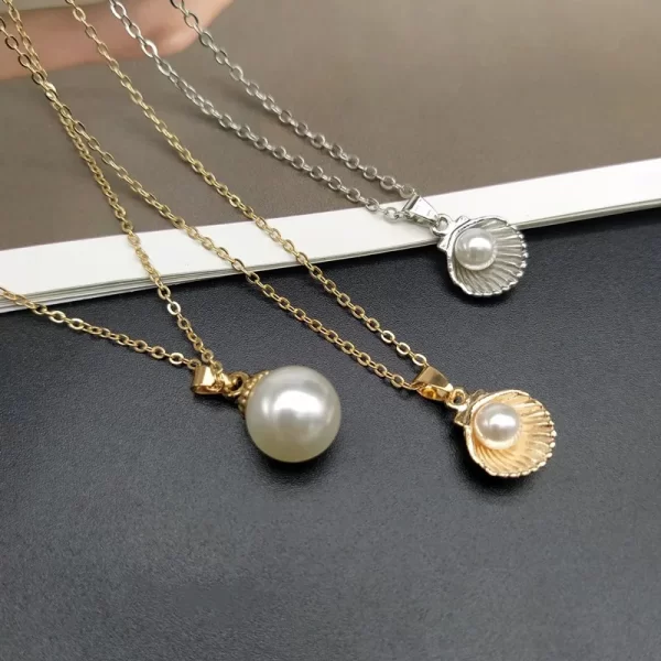 Collier avec pendentif en Imitation de perles pour femmes – Image 5