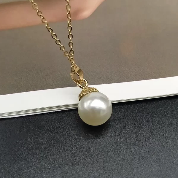 Collier avec pendentif en Imitation de perles pour femmes – Image 4