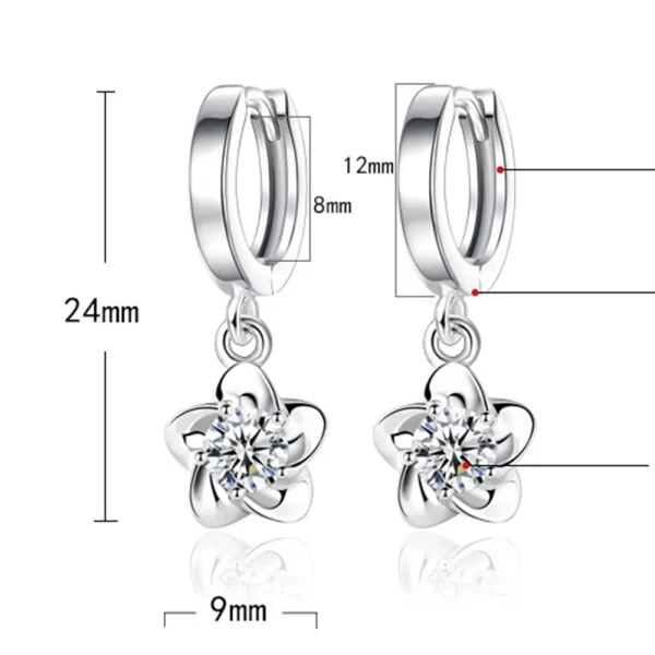 Boucles d'oreilles en argent Sterling 925, bijoux de haute qualité, motif rétro Simple, Zircon violet et blanc, offre spéciale – Image 6