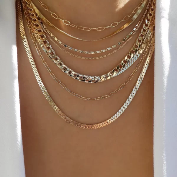 Collier Vintage couleur or pour femmes, plusieurs Styles, style Boho, tendance, multicouche, pendentif en cristal, ensemble de bijoux cadeaux, nouvelle collection – Image 3