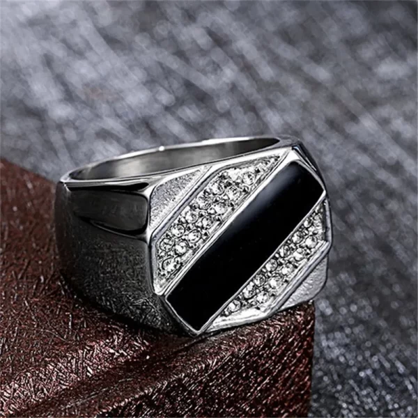 Bagues carrées chevalière pour hommes, Collection de Style Punk, couleur or, largeur, bague de motard, bijoux de fête de mariage, vente en gros – Image 3