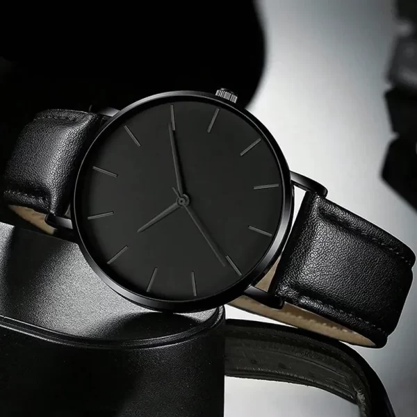 5 pièces ensemble mode hommes montres de sport homme d'affaires Quartz montre-Bracelet de luxe en cuir Bracelet hommes horloge décontractée montre – Image 4