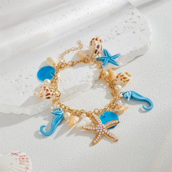 Collier Coquillage Tortue de Mer Plage en plaque or – Image 9
