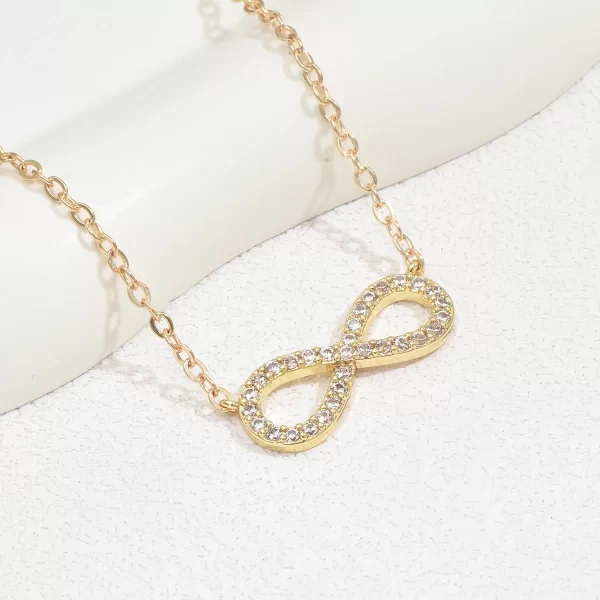 Collier avec pendentif infini en acier inoxydable pour femmes – Image 2