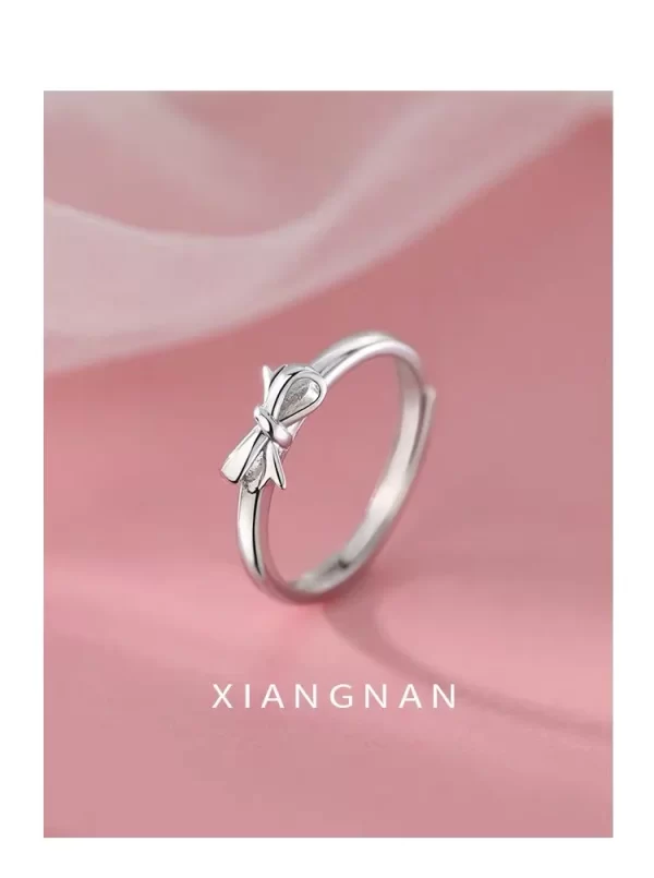 Bague ouverte géométrique irrégulière en métal argenté pour femme, bijoux de tempérament créatifs, cadeau de fête, nouvelle mode – Image 9