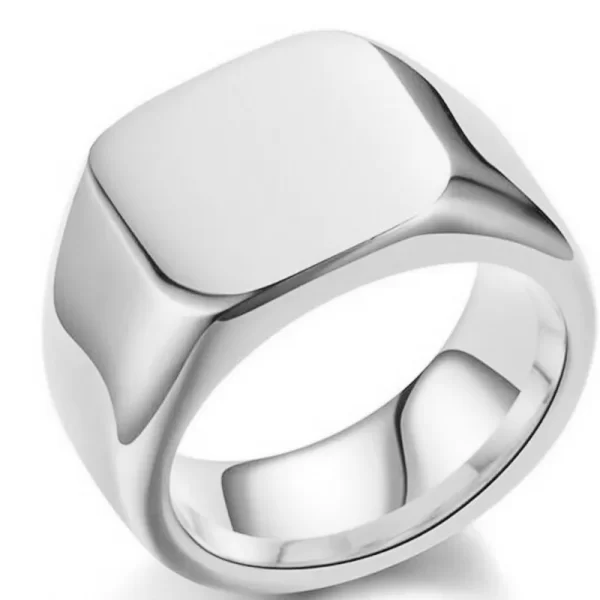 Bagues carrées chevalière pour hommes, Collection de Style Punk, couleur or, largeur, bague de motard, bijoux de fête de mariage, vente en gros – Image 5