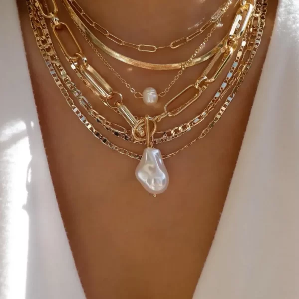 Collier Vintage couleur or pour femmes, plusieurs Styles, style Boho, tendance, multicouche, pendentif en cristal, ensemble de bijoux cadeaux, nouvelle collection