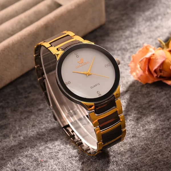 ORLANDO hommes montres de luxe nouveau arrivé Cool noir or Quartz acier montre-bracelet exquis Masculino Relogio horloge de mode – Image 2