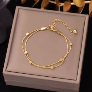 Bracelet couleur or pour femmes, Style Hip Hop, en acier inoxydable, signe rond, pendentif de Portrait, chaîne large croisée, accessoires de bijoux, 1 pièce