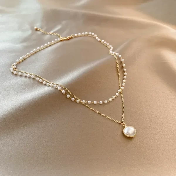 Collier Perles Femme en plaqué Or 2025 – Image 2