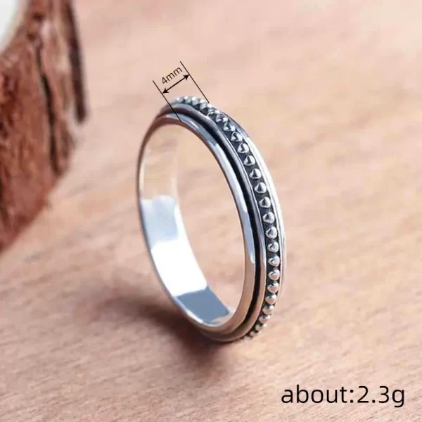 Bague en argent Sterling 925 pour femmes, Punk, Vintage, accessoires portables quotidiens, bijoux de simplicité primitive pour femmes – Image 3