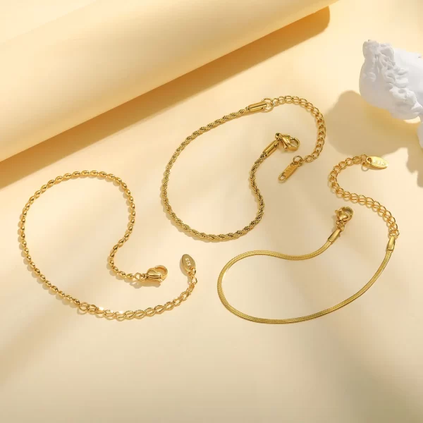 Bracelet de perles commissionné pour femme, bijoux empilables simples, 10mm – Image 2