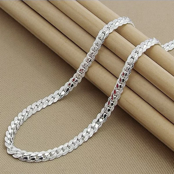 20-60cm 925 en argent Sterling marque de luxe Design Noble collier chaîne pour femme hommes mode mariage fiançailles bijoux cadeaux – Image 6