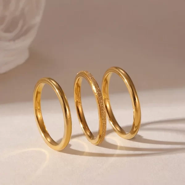 Ensemble de bagues en acier inoxydable 316L pour femmes, accessoire de bijoux de doigt en Zircon de luxe, tendance, nouvelle collection 2025 – Image 4