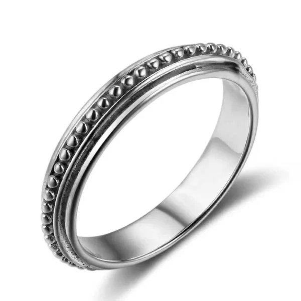 Bague en argent Sterling 925 pour femmes, Punk, Vintage, accessoires portables quotidiens, bijoux de simplicité primitive pour femmes – Image 4