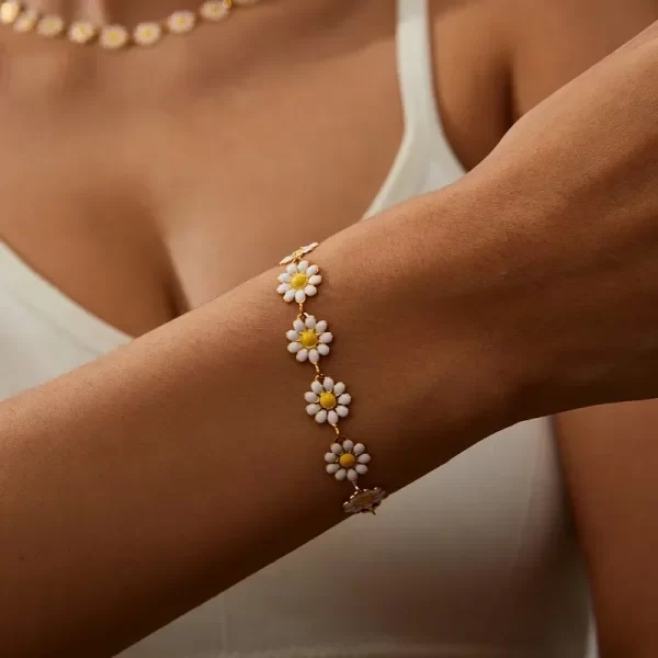 Collier ras du cou court pour femmes et filles, déclaration de mariage, bijoux de cou pour patients, fleur détruire Andravicle JONecklace, style coréen, doux – Image 4