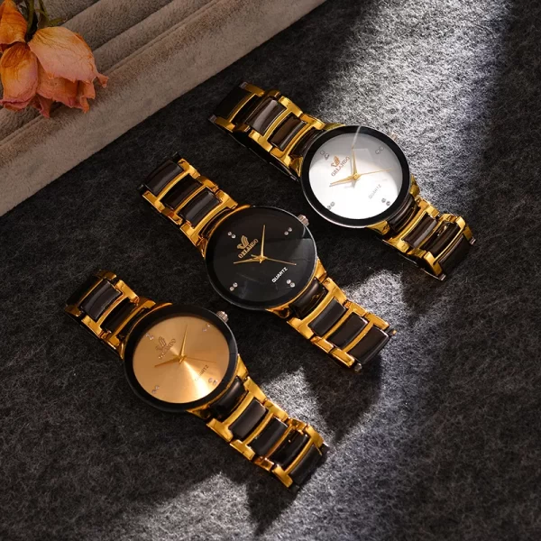 ORLANDO hommes montres de luxe nouveau arrivé Cool noir or Quartz acier montre-bracelet exquis Masculino Relogio horloge de mode – Image 3