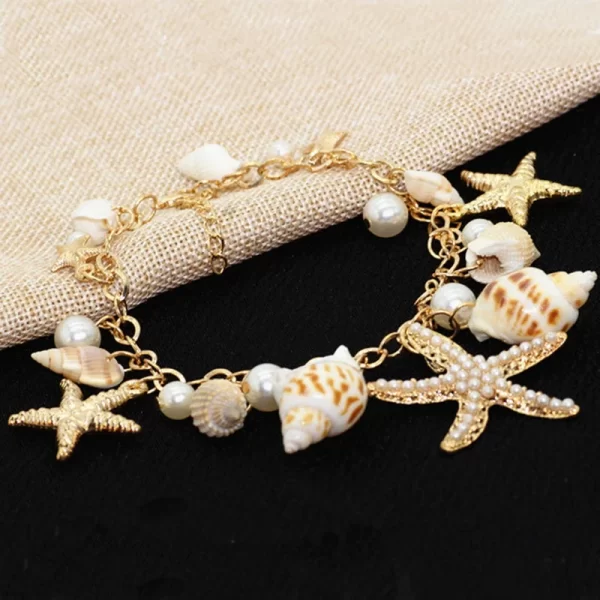 Collier Coquillage Tortue de Mer Plage en plaque or – Image 13
