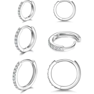 Petites boucles d'oreilles créoles en argent Sterling 925, Huggie en zircone plaqué or 14 carats, Piercing pour Cartilage, manchette d'oreille, petites boucles d'oreilles pour femmes et hommes