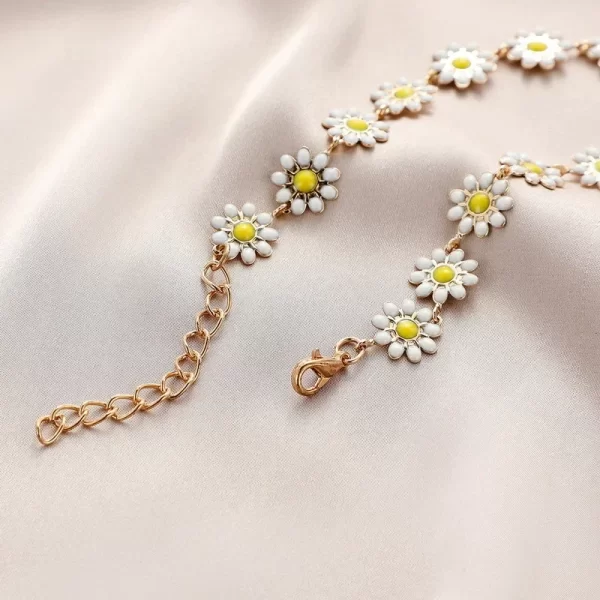Collier ras du cou court pour femmes et filles, déclaration de mariage, bijoux de cou pour patients, fleur détruire Andravicle JONecklace, style coréen, doux – Image 6