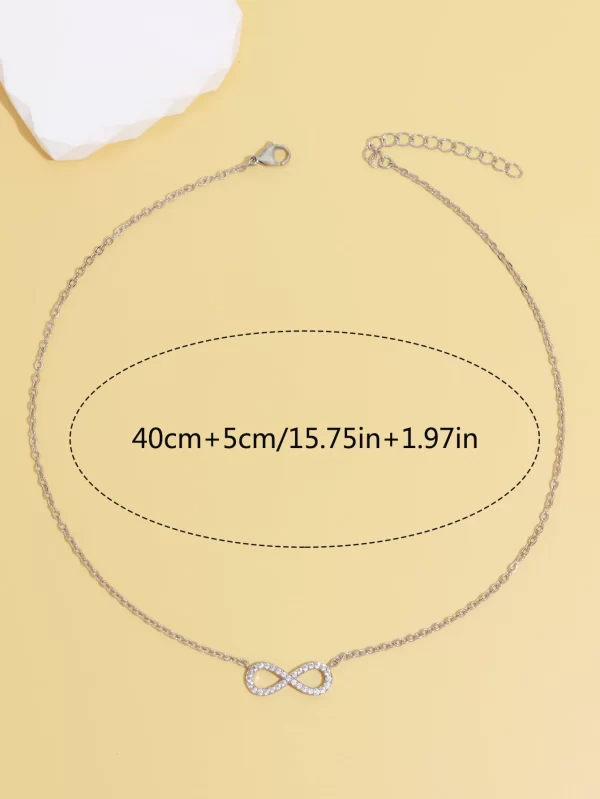 Collier avec pendentif infini en acier inoxydable pour femmes – Image 5