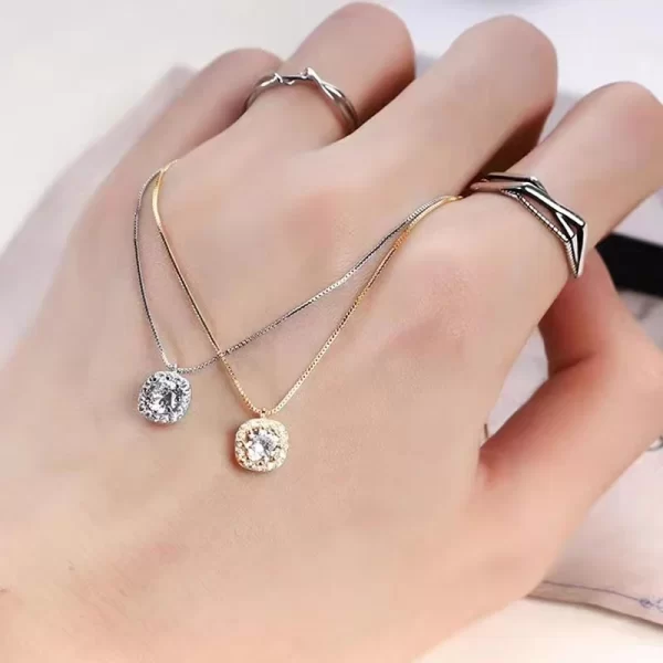 Jkeli – collier d'amour scintillant en argent Sterling 2024, Collection d'hiver 100%, adapté au bricolage, bijoux originaux à la mode pour femmes, cadeau, nouvelle collection 925 – Image 6